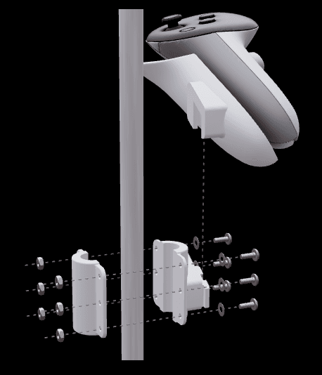 Mount setup showing battery cover replacement